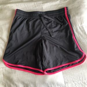 Gray with Pink Edges Athletic Shorts